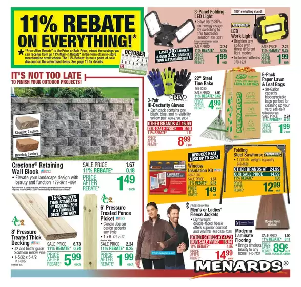Menards catalogue in Poinciana FL | Menards Weekly Ad October 2 – October 12, 2025 | 2025-10-01T00:00:00.000Z - 2025-10-15T00:00:00.000Z