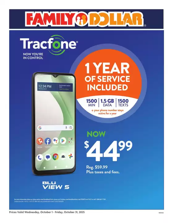 Family Dollar catalogue in Aiken SC | AT&T/Tracfone | 2025-10-01T00:00:00.000Z - 2025-10-31T00:00:00.000Z
