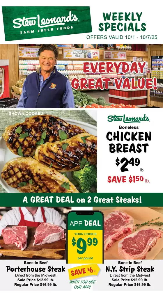 Stew Leonard's catalogue in Holland MI | Discounts and promotions | 2025-10-02T00:00:00.000Z - 2025-10-16T00:00:00.000Z