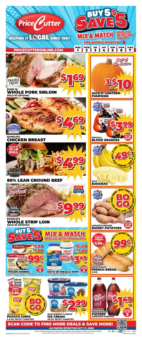 Price Cutter catalogue in Deltona FL | Wide range of offers | 2025-10-01T00:00:00.000Z - 2025-10-07T00:00:00.000Z
