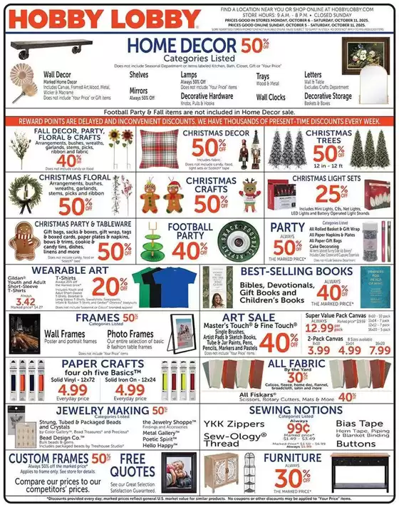 Hobby Lobby catalogue in Randleman NC | Hobby Lobby Weekly ad | 2025-10-05T00:00:00.000Z - 2025-10-11T00:00:00.000Z