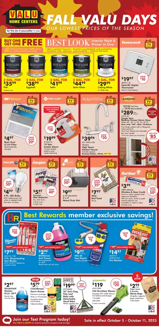 Valu Home Centers catalogue in Holland OH | Valu Home Centers weekly ad | 2025-10-05T00:00:00.000Z - 2025-10-11T00:00:00.000Z