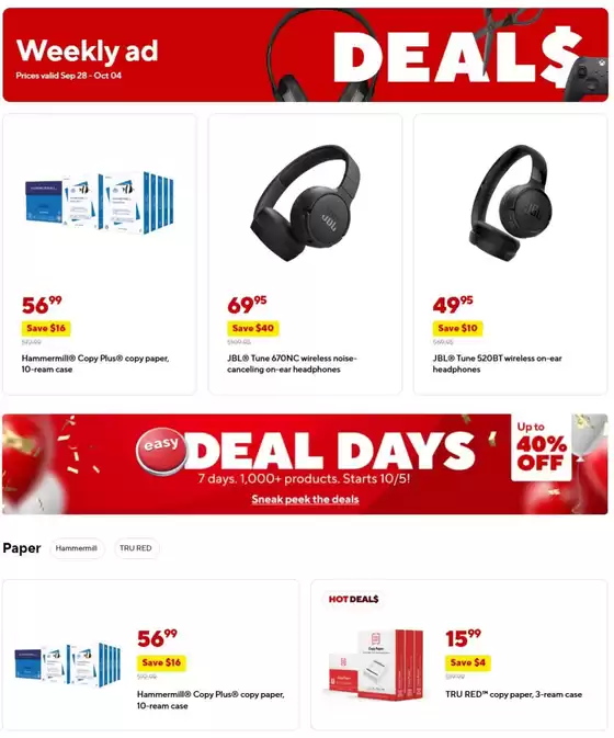 Staples flyer