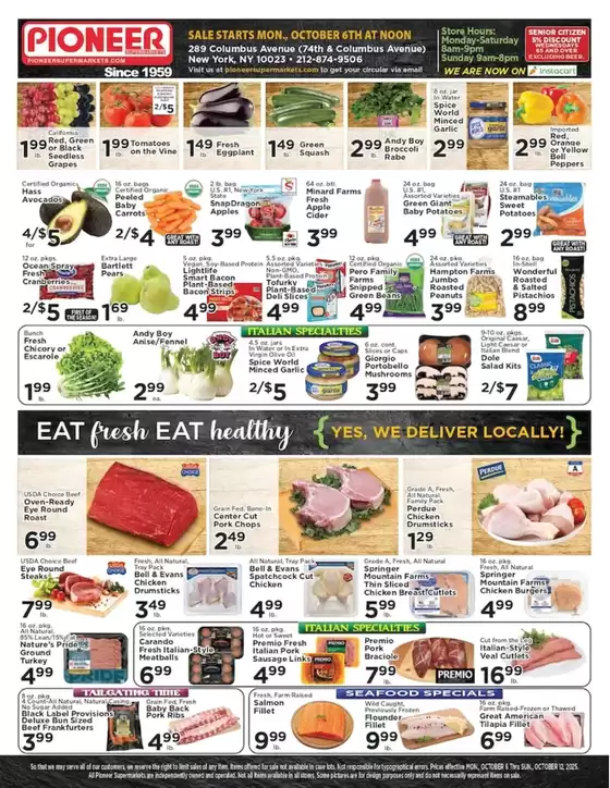 Pioneer Supermarkets catalogue in Farmington MI | Pioneer Supermarkets weekly ad | 2025-10-06T00:00:00.000Z - 2025-10-12T00:00:00.000Z