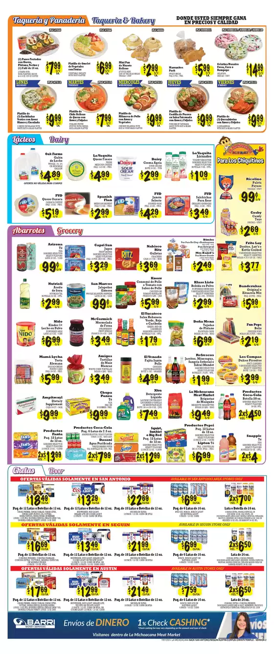 La Michoacana Weekly ad