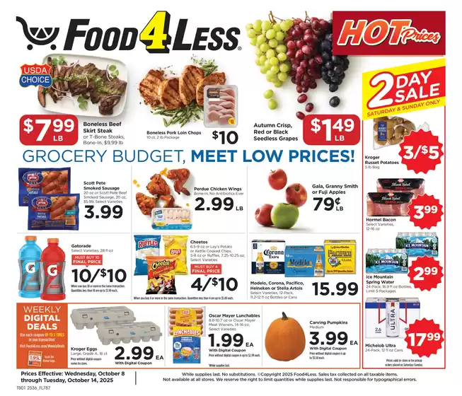 Food 4 Less catalogue in Newberry FL | Wide range of offers | 2025-10-08T00:00:00.000Z - 2025-10-14T00:00:00.000Z