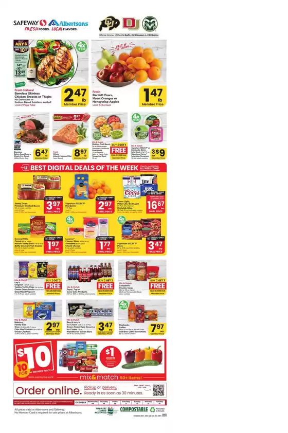 Albertsons catalogue in Merced CA | Our best bargains | 2025-10-08T00:00:00.000Z - 2025-10-14T00:00:00.000Z