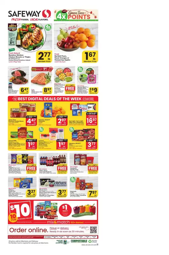 Safeway catalogue in Inwood NY | Top deals for all customers | 2025-10-08T00:00:00.000Z - 2025-10-14T00:00:00.000Z