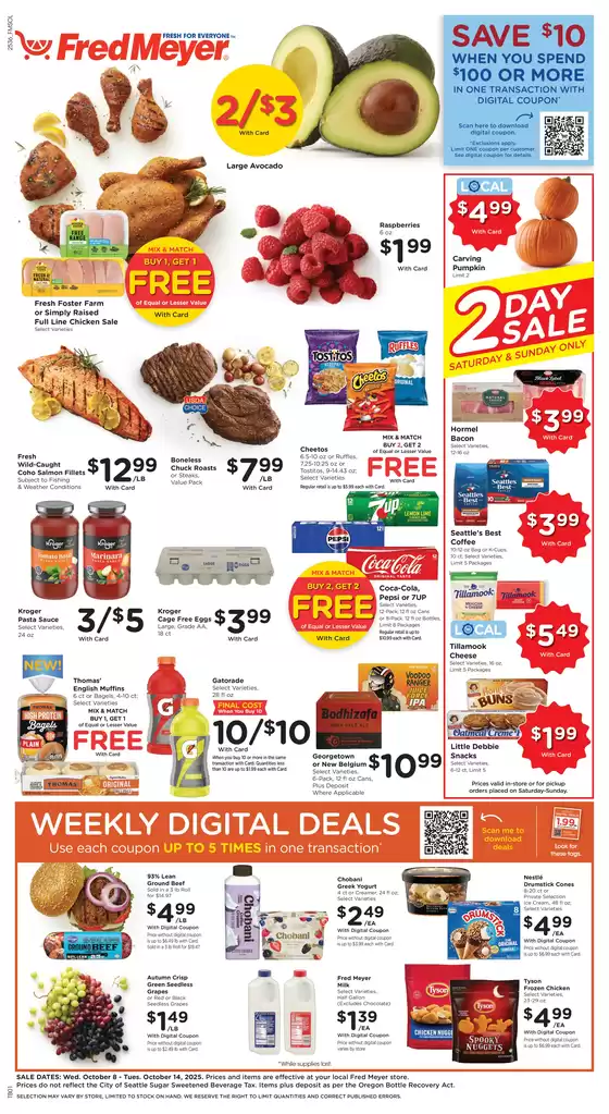 Fred Meyer catalogue in Rancho Cucamonga CA | Exclusive deals and bargains | 2025-10-08T00:00:00.000Z - 2025-10-14T00:00:00.000Z