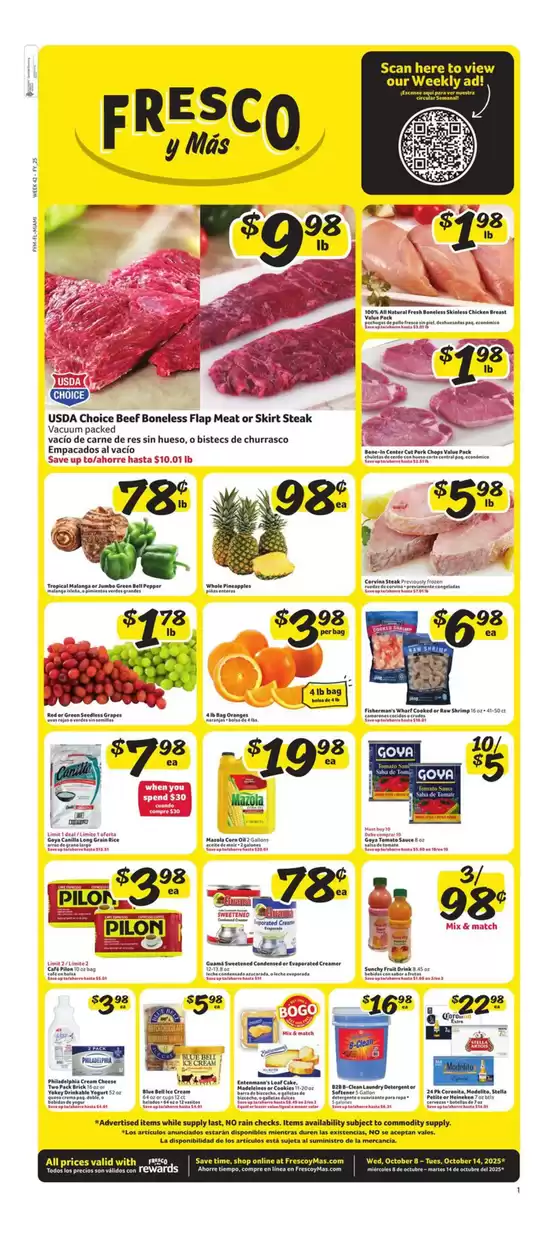 Fresco y Más catalogue in Tracy CA | Weekly Circular | 2025-10-08T00:00:00.000Z - 2025-10-14T00:00:00.000Z