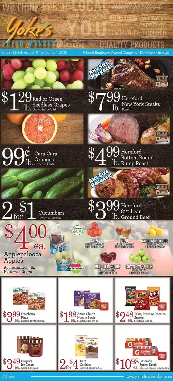 Yoke's Fresh Market  catalogue in Tracy CA | Top deals and discounts | 2025-10-08T00:00:00.000Z - 2025-10-14T00:00:00.000Z