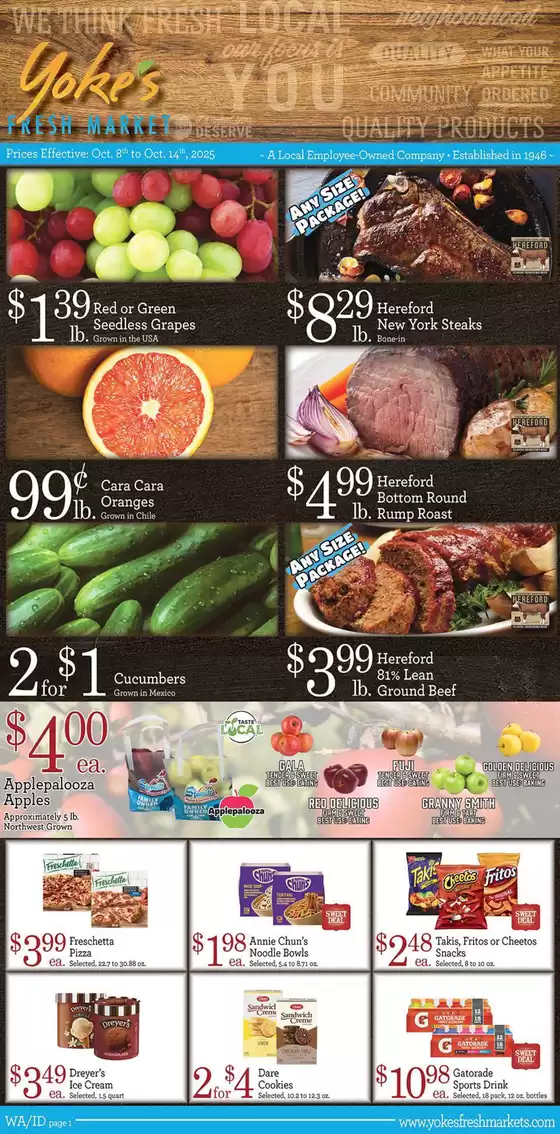 Yoke's Fresh Market  catalogue in Tracy CA | Current deals and offers | 2025-10-08T00:00:00.000Z - 2025-10-14T00:00:00.000Z