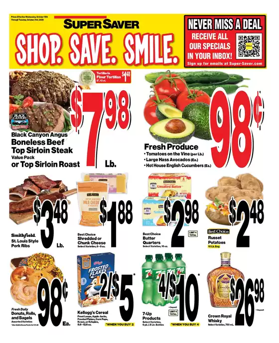 Super Saver catalogue in West Covina CA | Top deals for all customers | 2025-10-15T00:00:00.000Z - 2025-10-21T00:00:00.000Z