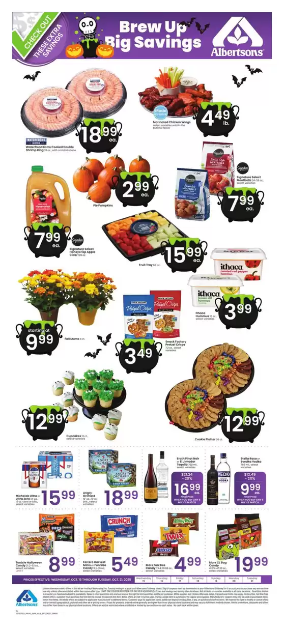 Albertsons catalogue in West Covina CA | Current deals and offers | 2025-10-15T00:00:00.000Z - 2025-10-21T00:00:00.000Z