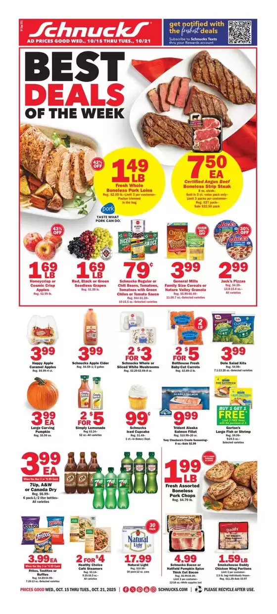 Schnucks catalogue in Sugar Land TX | Exclusive deals for our customers | 2025-10-15T00:00:00.000Z - 2025-10-21T00:00:00.000Z
