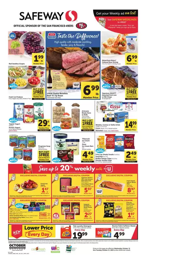 Safeway catalogue in San Francisco CA | Top offers for all bargain hunters | 2025-10-15T00:00:00.000Z - 2025-10-21T00:00:00.000Z