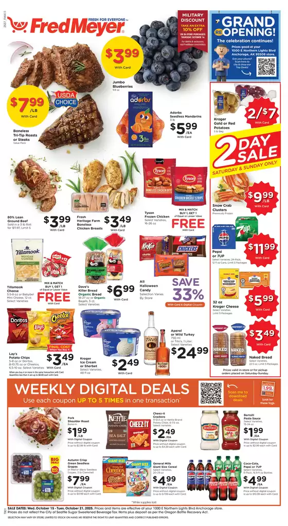 Fred Meyer catalogue in Milwaukee WI | Current deals and offers | 2025-10-15T00:00:00.000Z - 2025-10-21T00:00:00.000Z