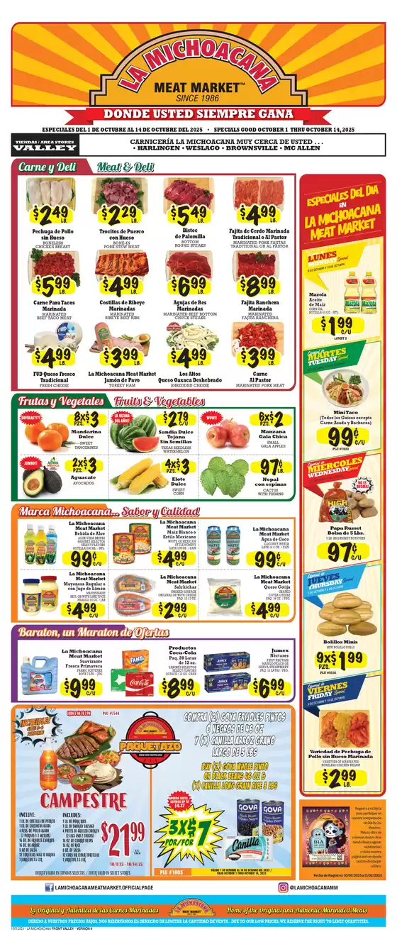 La Michoacana catalogue in Mesquite TX | Save now with our deals | 2025-10-14T00:00:00.000Z - 2025-10-28T00:00:00.000Z
