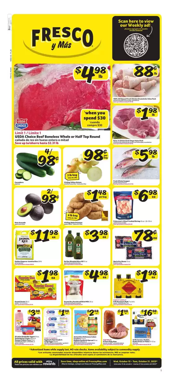Fresco y Más catalogue in San Diego CA | Weekly Circular | 2025-10-15T00:00:00.000Z - 2025-10-21T00:00:00.000Z