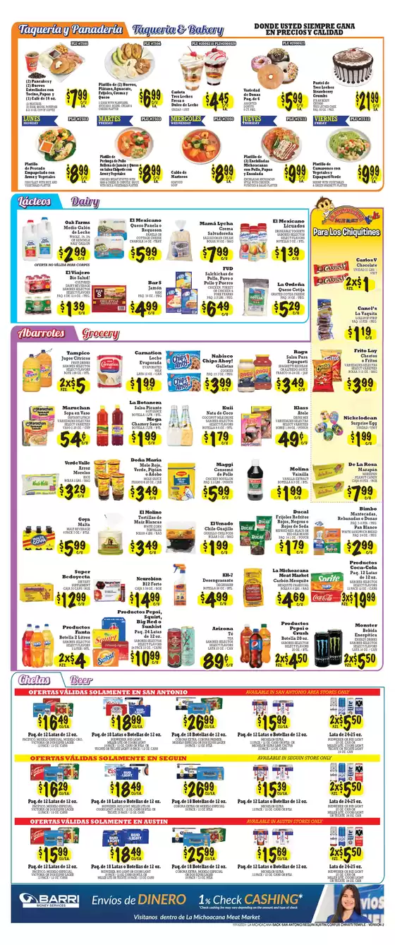 La Michoacana Weekly ad