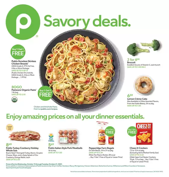 Publix catalogue in Mustang OK | Current special promotions | 2025-10-15T00:00:00.000Z - 2025-10-21T00:00:00.000Z