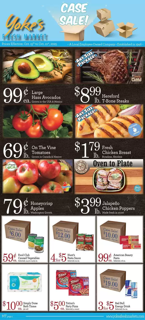 Yoke's Fresh Market  catalogue in Mustang OK | Discover attractive offers | 2025-10-15T00:00:00.000Z - 2025-10-21T00:00:00.000Z