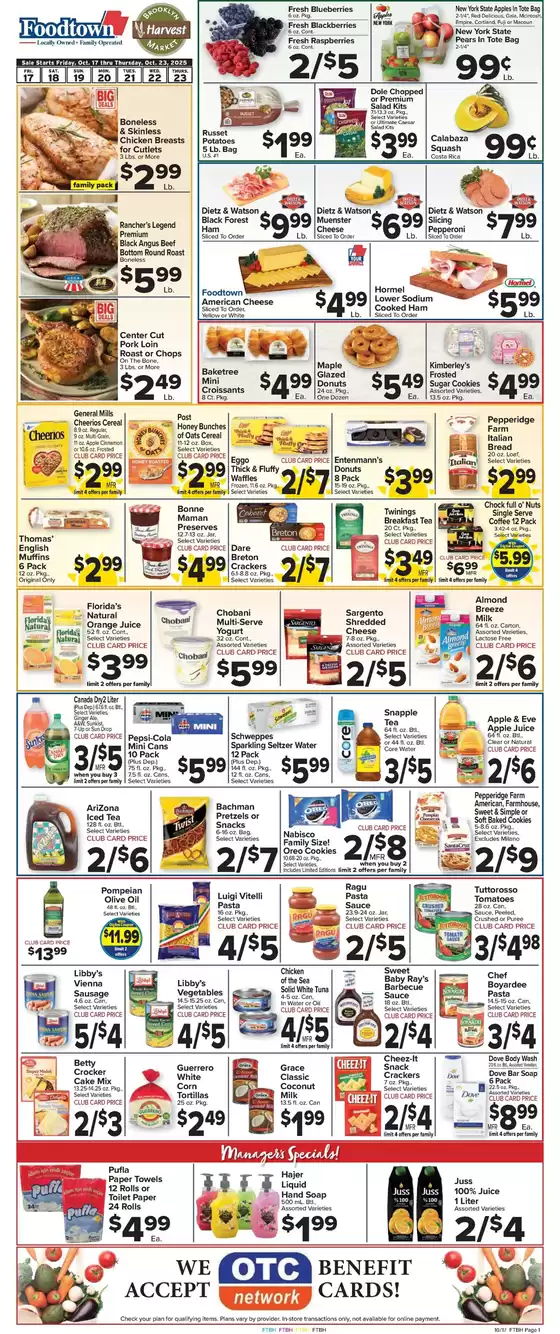 Foodtown supermarkets catalogue | Discounts and promotions | 2025-10-17T00:00:00.000Z - 2025-10-23T00:00:00.000Z