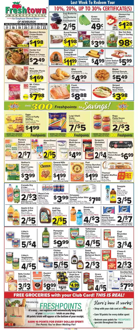 Foodtown supermarkets catalogue in New Castle PA | Save now with our deals | 2025-10-17T00:00:00.000Z - 2025-10-23T00:00:00.000Z