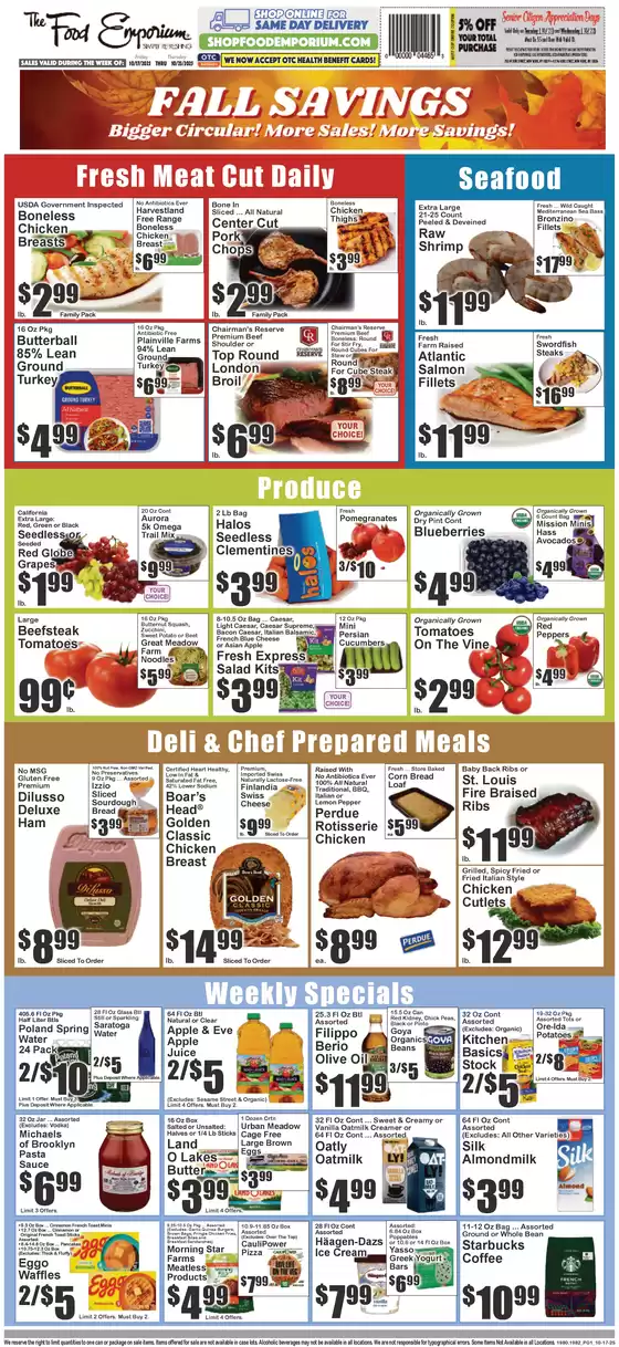 Current special promotions