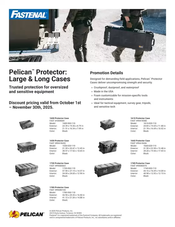 Fastenal PELICAN Q4 PROMO