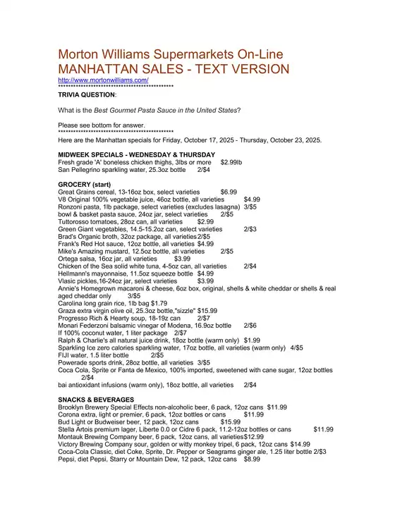Morton Williams catalogue in Garden Grove CA | Our best offers for you | 2025-10-18T00:00:00.000Z - 2025-11-01T00:00:00.000Z