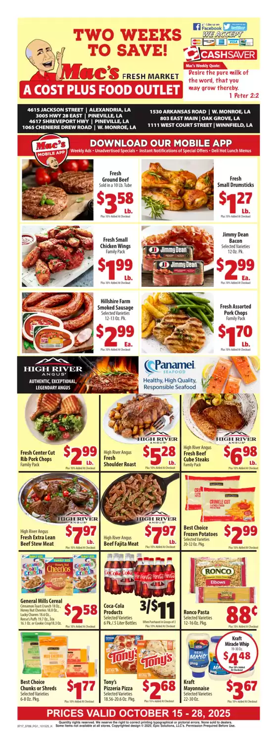 Mac's Market catalogue in Garden Grove CA | Great offer for bargain hunters | 2025-10-18T00:00:00.000Z - 2025-11-01T00:00:00.000Z