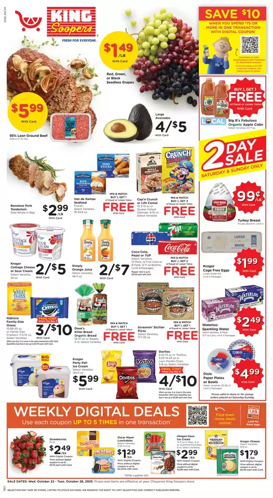 King Soopers catalogue in Mesa AZ | Our best bargains | 2025-10-22T00:00:00.000Z - 2025-10-28T00:00:00.000Z