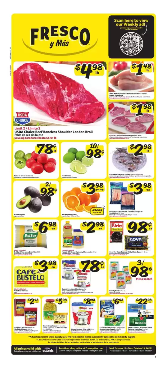 Fresco y Más catalogue in Northfield MN | Weekly Circular | 2025-10-22T00:00:00.000Z - 2025-10-28T00:00:00.000Z