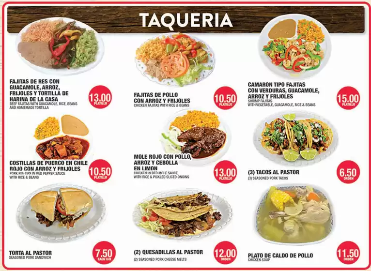 Current special promotions