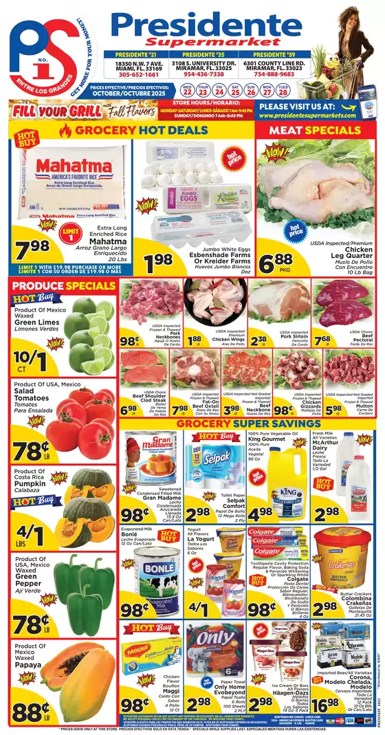 Presidente catalogue in San Jose CA | Our best offers for you | 2025-10-23T00:00:00.000Z - 2025-11-06T00:00:00.000Z