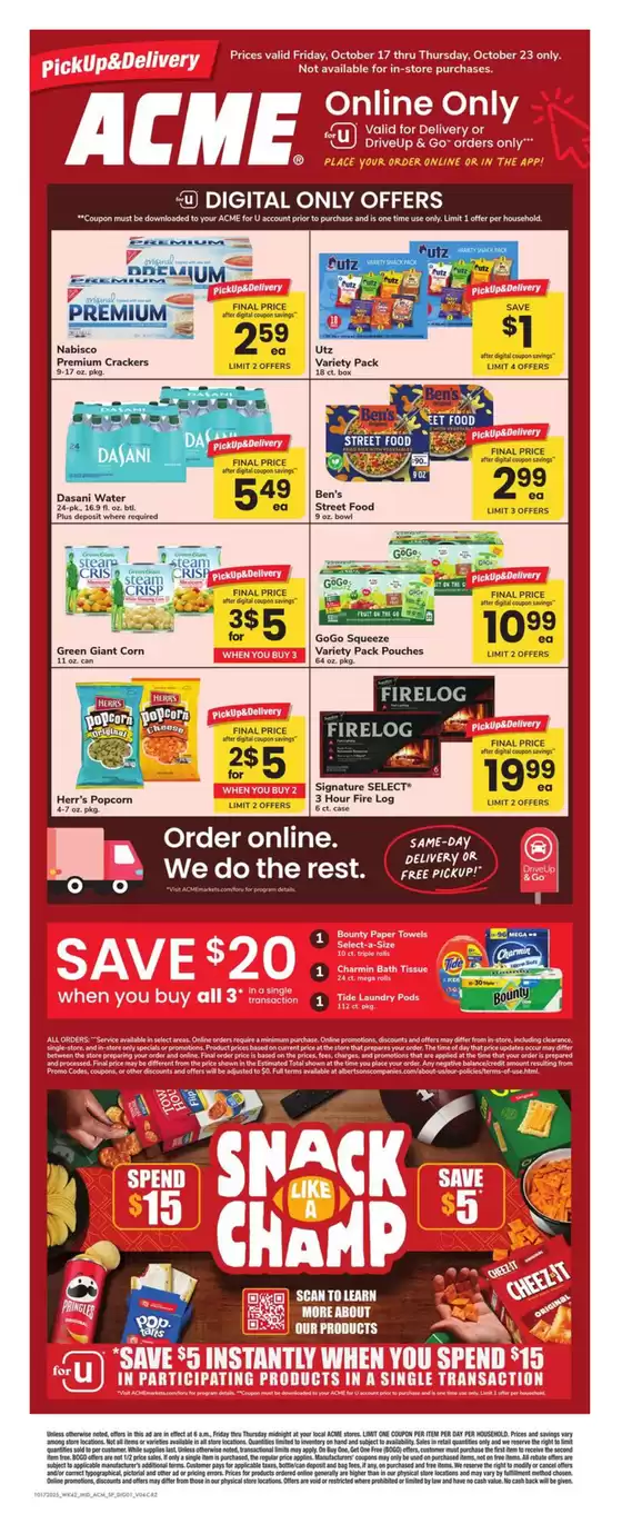 ACME catalogue in Charlotte NC | Acme Markets - SP | 2025-10-17T00:00:00.000Z - 2025-10-23T00:00:00.000Z