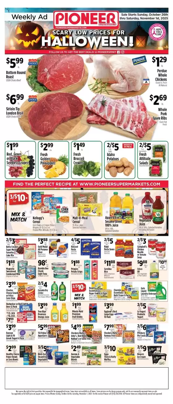 Pioneer Supermarkets catalogue | Top offers for smart savers | 2025-10-26T00:00:00.000Z - 2025-11-09T00:00:00.000Z