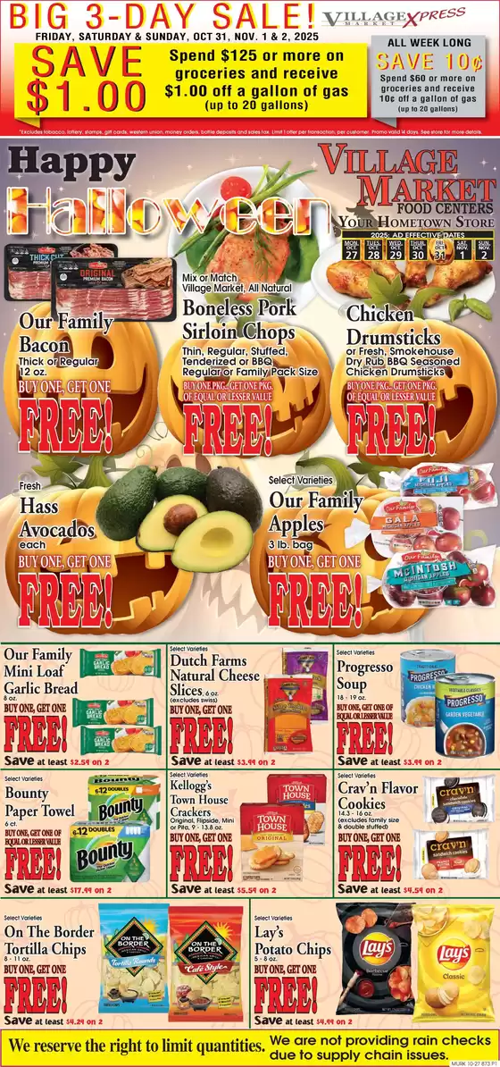 Village Market Food Centers catalogue in Cartersville GA | Exclusive deals and bargains | 2025-10-27T00:00:00.000Z - 2025-11-02T00:00:00.000Z