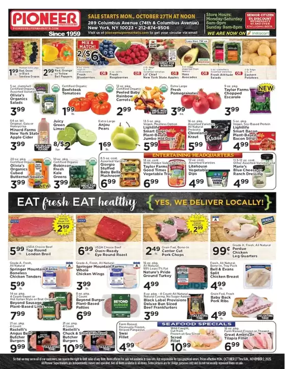 Pioneer Supermarkets catalogue in Cartersville GA | Pioneer Supermarkets weekly ad | 2025-10-27T00:00:00.000Z - 2025-11-10T00:00:00.000Z