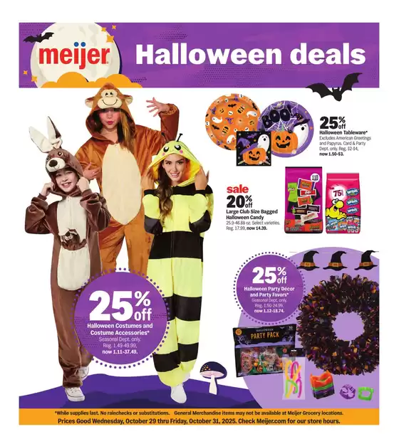 Meijer catalogue in Aurora IL | Halloween deals | 2025-10-29T00:00:00.000Z - 2025-11-04T00:00:00.000Z