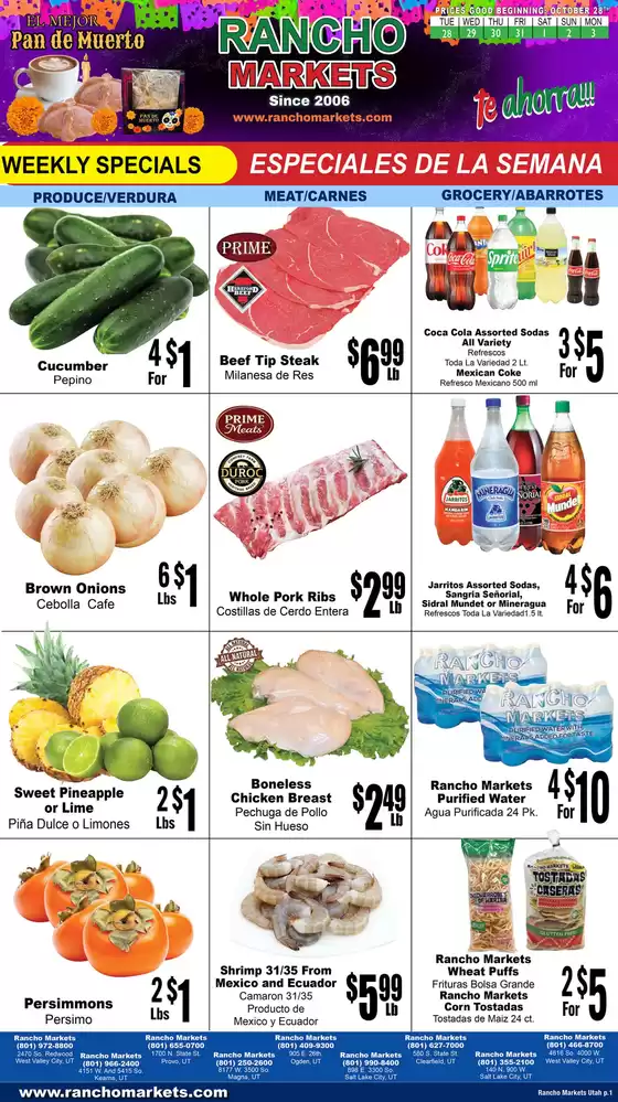 Rancho Markets catalogue in Houston TX | Rancho Markets weekly ad | 2025-10-28T00:00:00.000Z - 2025-11-03T00:00:00.000Z