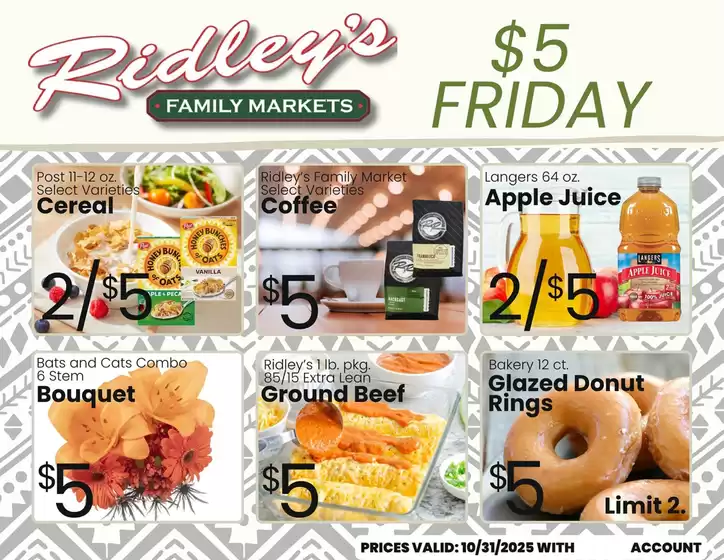 Ridley's Family Markets catalogue in Van Nuys CA | Ridley's Family Markets weekly ad | 2025-10-28T00:00:00.000Z - 2025-11-03T00:00:00.000Z