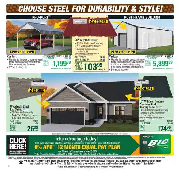 Menards Weekly Ad October 30 – November 9, 2025