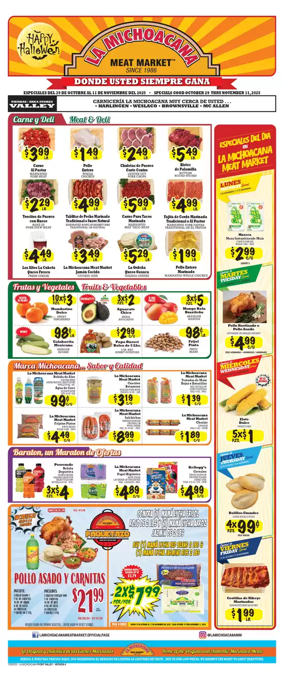 La Michoacana catalogue in Kokomo IN | Current special promotions | 2025-10-29T00:00:00.000Z - 2025-11-12T00:00:00.000Z