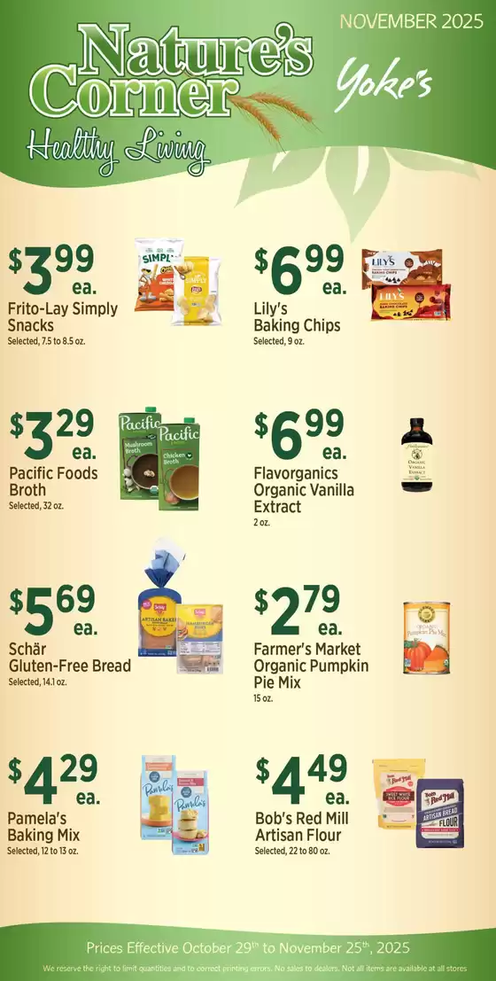 Yoke's Fresh Market  catalogue in Kokomo IN | Yoke's Fresh Market Nature's Corner | 2025-10-29T00:00:00.000Z - 2025-11-25T00:00:00.000Z