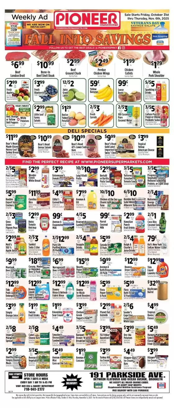 Pioneer Supermarkets catalogue in Escondido CA | Our best bargains | 2025-10-31T00:00:00.000Z - 2025-11-06T00:00:00.000Z