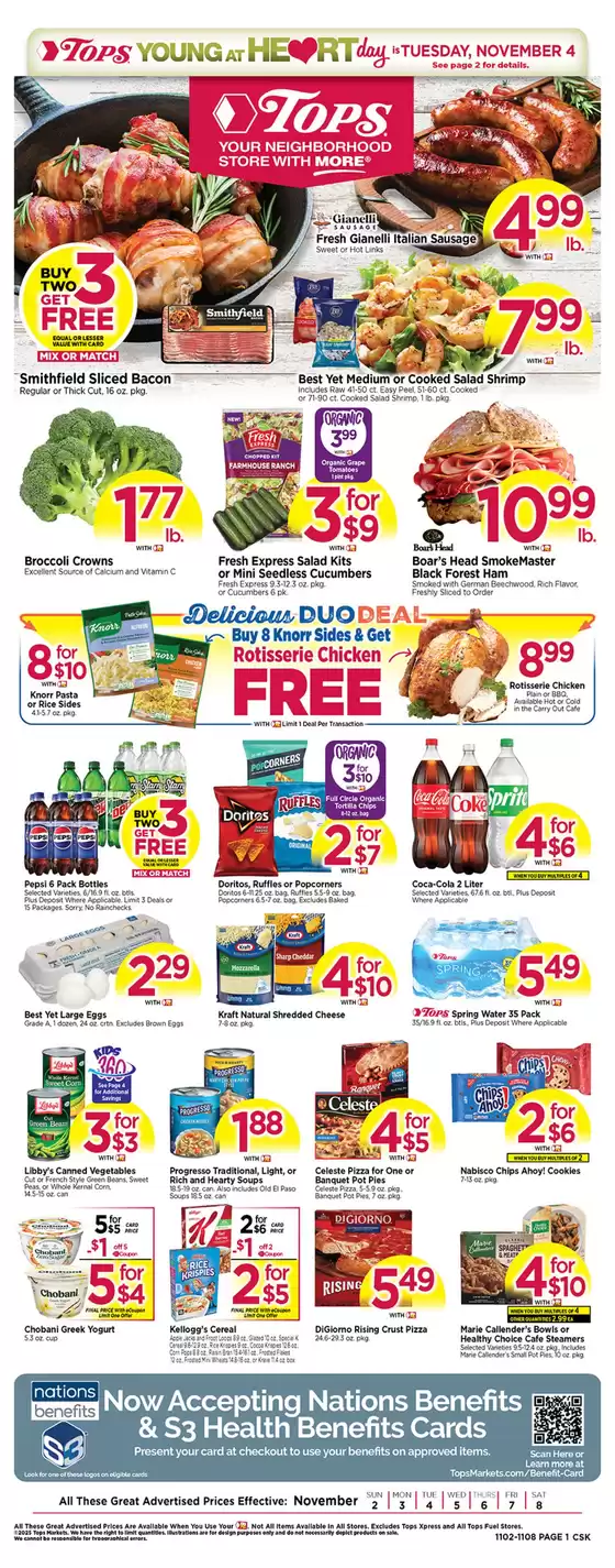 Tops catalogue in Clarendon Hills IL | Current special promotions | 2025-11-02T00:00:00.000Z - 2025-11-08T00:00:00.000Z