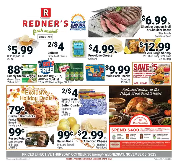 Redner's Warehouse catalogue in Clarendon Hills IL | On Sale October_30_S55 | 2025-10-30T00:00:00.000Z - 2025-11-05T00:00:00.000Z