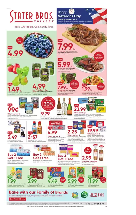 Stater Bros catalogue in Norwood MA | Our best bargains | 2025-11-05T00:00:00.000Z - 2025-11-11T00:00:00.000Z